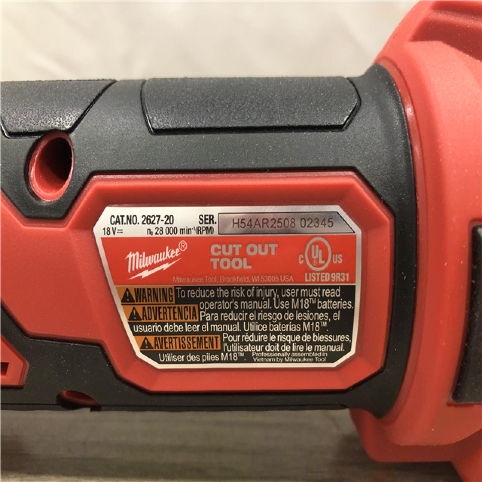 AS-IS Milwaukee M18 Cut Out Tool 2627-20 (Tool-Only)