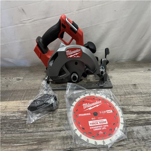 AS-IS Milwaukee FUEL 18V Lithium-Ion Brushless Cordless 7-1/4 in. Circular Saw (Tool-Only)