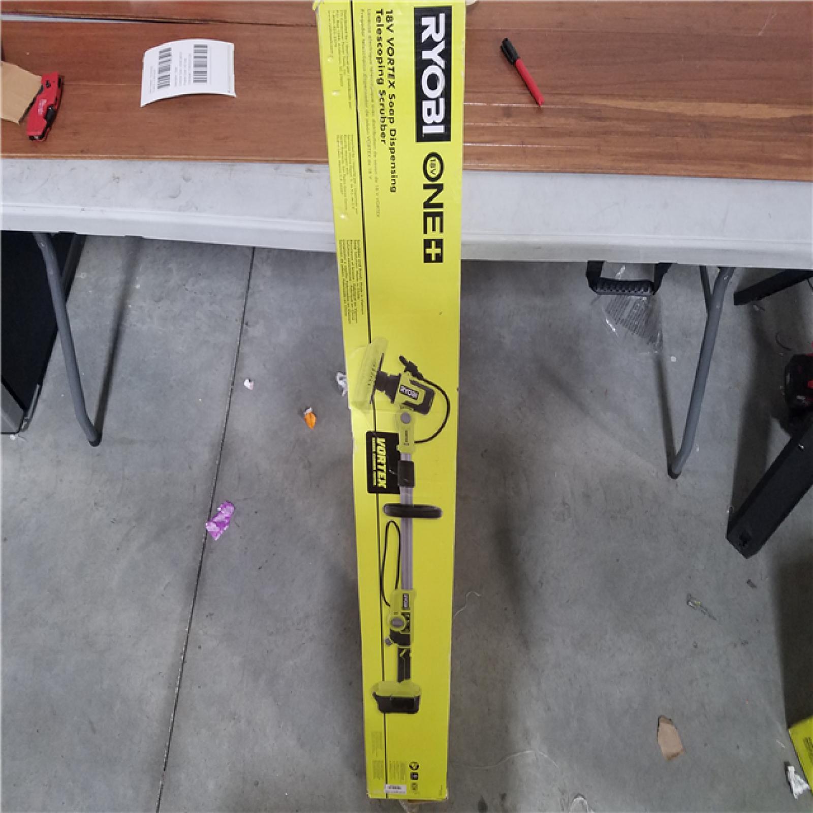 California NEW Ryobi One+ 18V Vortex Soap Dispensing Telescoping Scrubber (Tool Only)