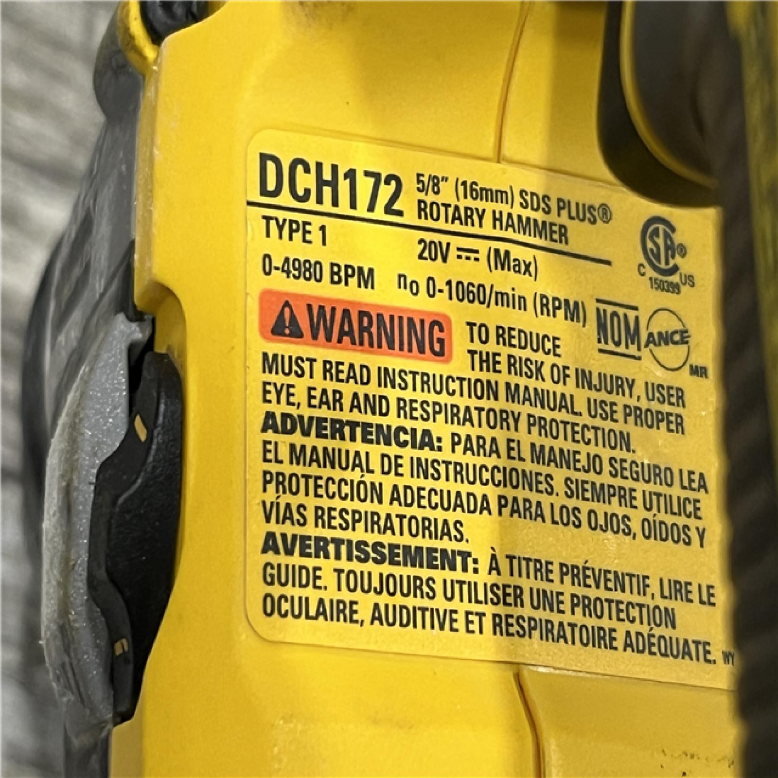 AS-IS DEWALT ATOMIC 20V MAX Cordless Brushless Ultra-Compact 5/8 in. SDS Plus Hammer Drill (Tool Only)