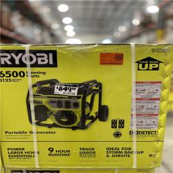 DALLAS LOCATION - NEW! RYOBI 8125-Watt Gasoline Powered Portable Generator with CO Detect Shutdown Sensor