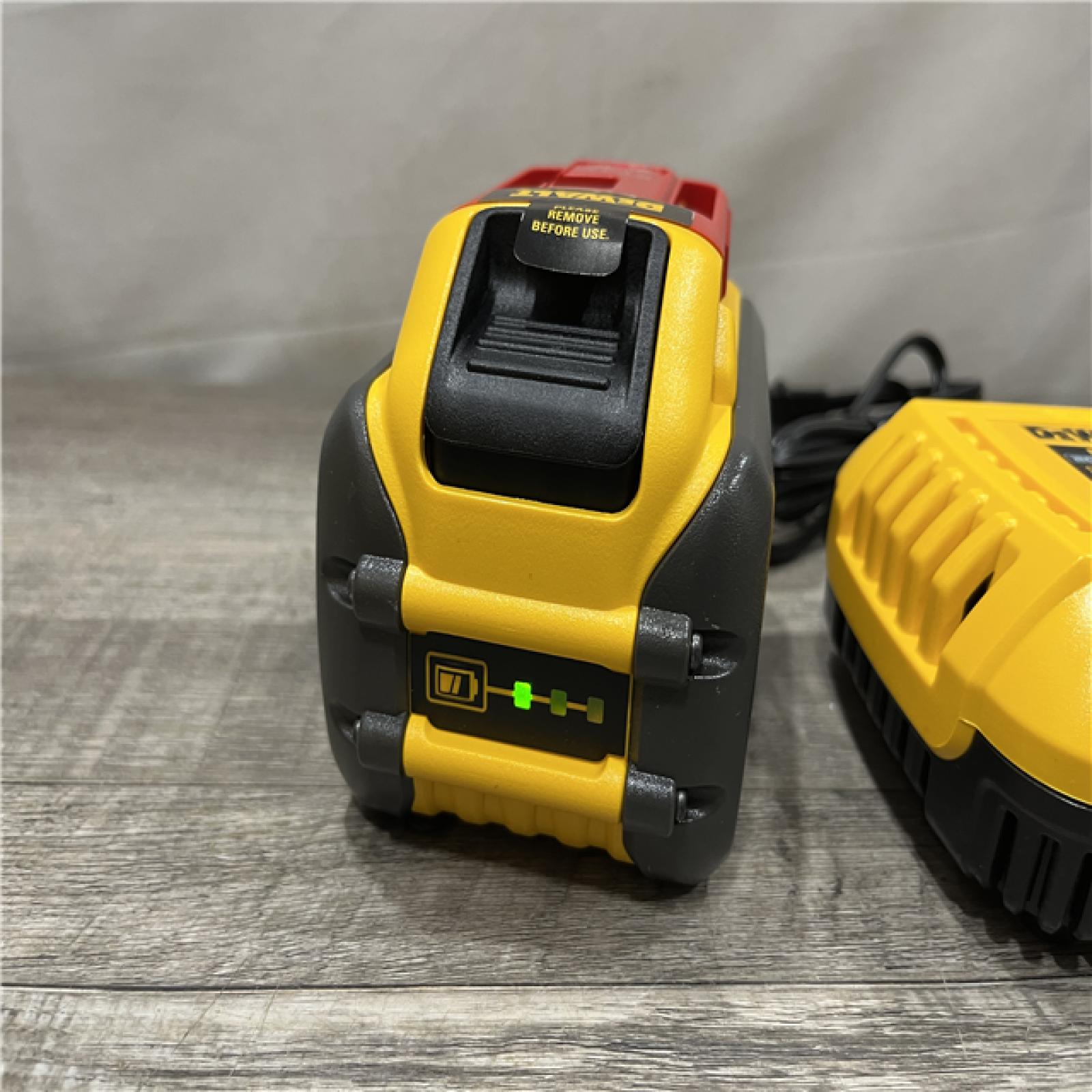 AS-IS DEWALT 20V/60V MAX FLEXVOLT Lithium-Ion 9.0Ah Battery and Charger Starter Kit