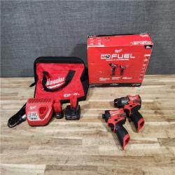 HOUSTON LOCATION - AS-IS (APPEARS LIKE NEW) Milwaukee FUEL 12-Volt Lithium-Ion Brushless Cordless Hammer Drill and Impact Driver Combo Kit