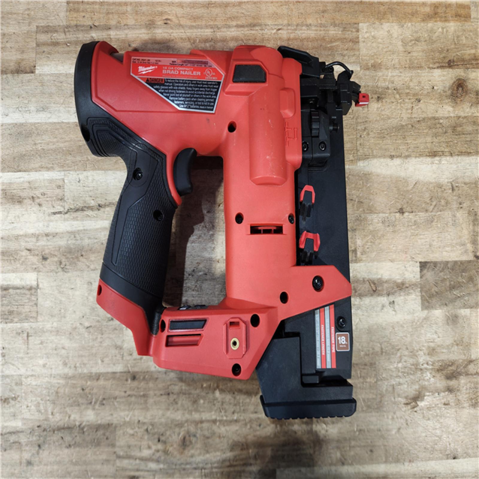 HOUSTON LOCATION - AS-IS Milwaukee FUEL 12-Volt Lithium-Ion Brushless Cordless 18-Gauge 1-1/2 in. Compact Brad Nailer (Tool Only)