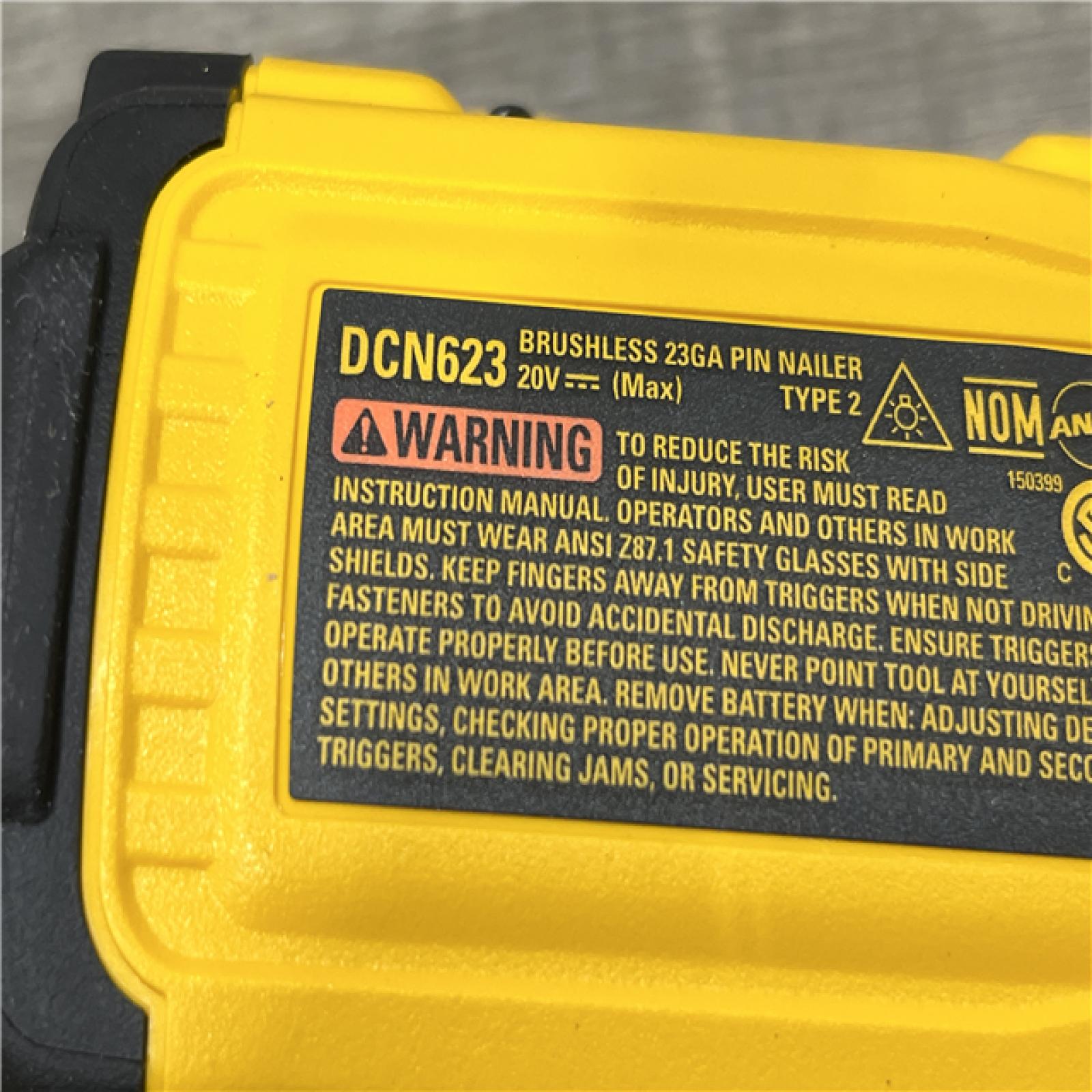AS-IS DEWALT ATOMIC 20V MAX Lithium Ion Cordless 23 Gauge Pin Nailer (Tool Only)