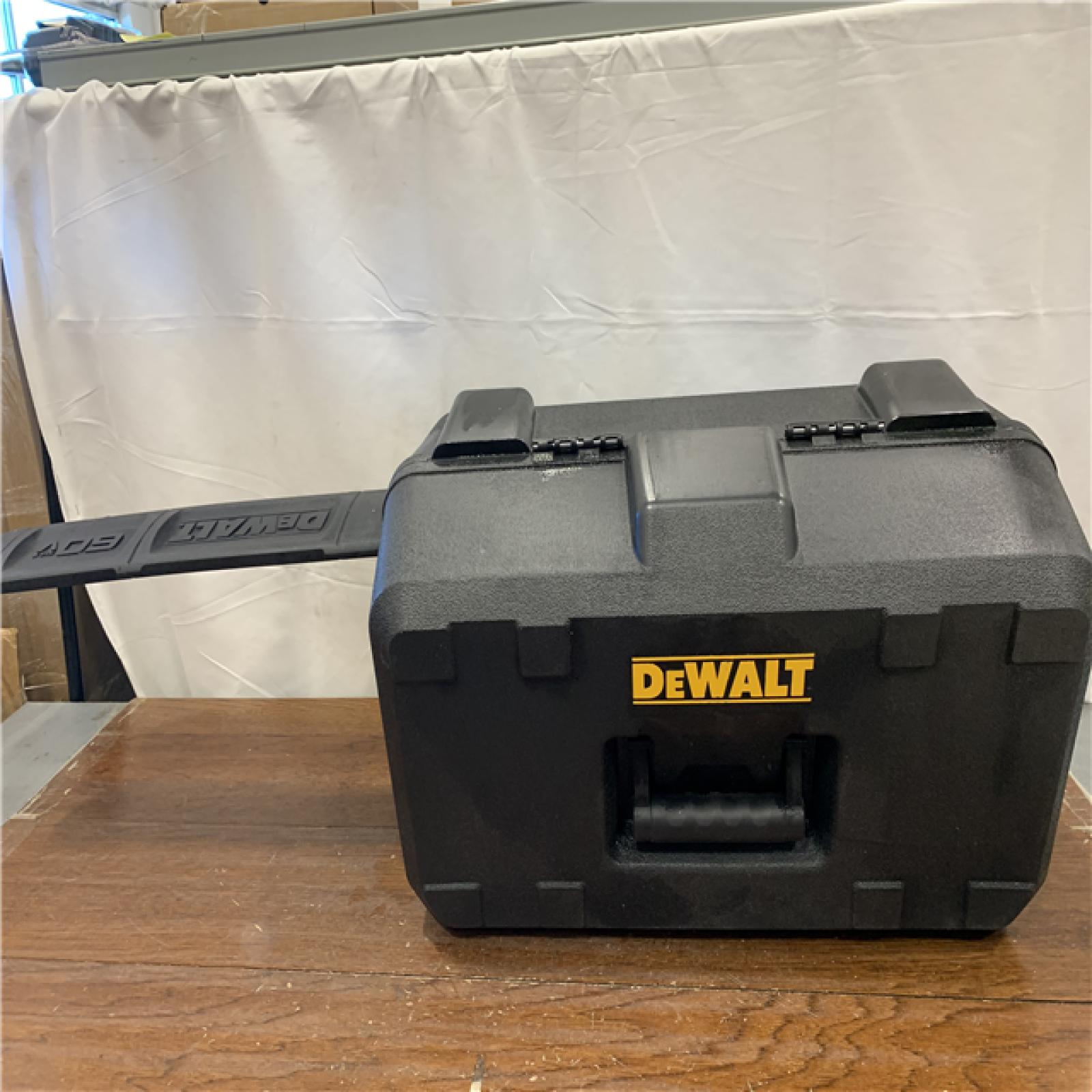 AS-IS- FLEXVOLT 60V MAX 20 in. Brushless Cordless Battery Powered Chainsaw and Carry Case (Tool and Case Only)