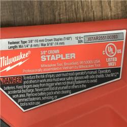 AS-IS Milwaukee 12-Volt Lithium-Ion Cordless 3/8 in. Crown Stapler (Tool-Only)