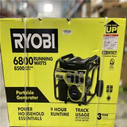 DALLAS LOCATION- NEW!- RYOBI 6800-Watt Recoil Start UL Gasoline Powered Portable Generator with CO Detect Shutdown Sensor
