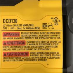AS-IS DEWALT FLEXVOLT 60-Volt MAX Cordless Brushless 1/2 in. Mixer/Drill with E-Clutch (Tool-Only)