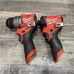 AS-IS Milwaukee FUEL 12-Volt Lithium-Ion Brushless Cordless Hammer Drill and Impact Driver Combo Kit