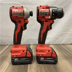 AS-IS Milwaukee 18V Lithium-Ion Brushless Cordless Compact Drill/Impact Combo Kit