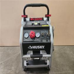 Phoenix LIKE NEW Husky 4.5 Gal. 175 PSI Portable Electric Oil-Free Quiet Twin Stack Jobsite Air Compressor w/Rubber Wheels and 2-Quick Couplers