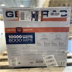 DALLAS LOCATION - NEW! GENERAC 10000 / 8000-Watt Electric Switch Gasoline Portable Generator-Cosense w/ 3 ft. Adapter Cord