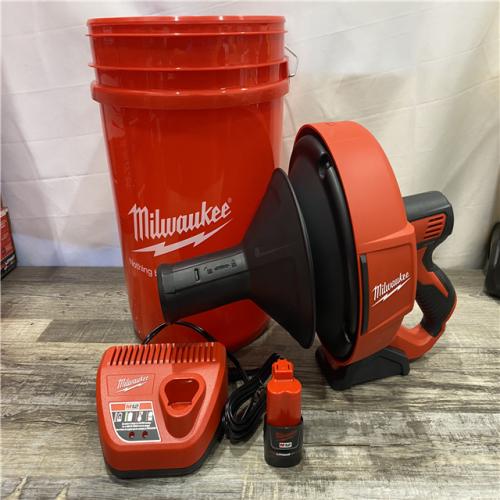 AS-IS Milwaukee 12-V Lithium-Ion Cordless Drain Snake Auger Kit