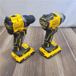 AS-IS DEWALT ATOMIC 20-Volt MAX Lithium-Ion Cordless Combo Kit (2-Tool) with (2) 2.0Ah Batteries, Charger and Bag