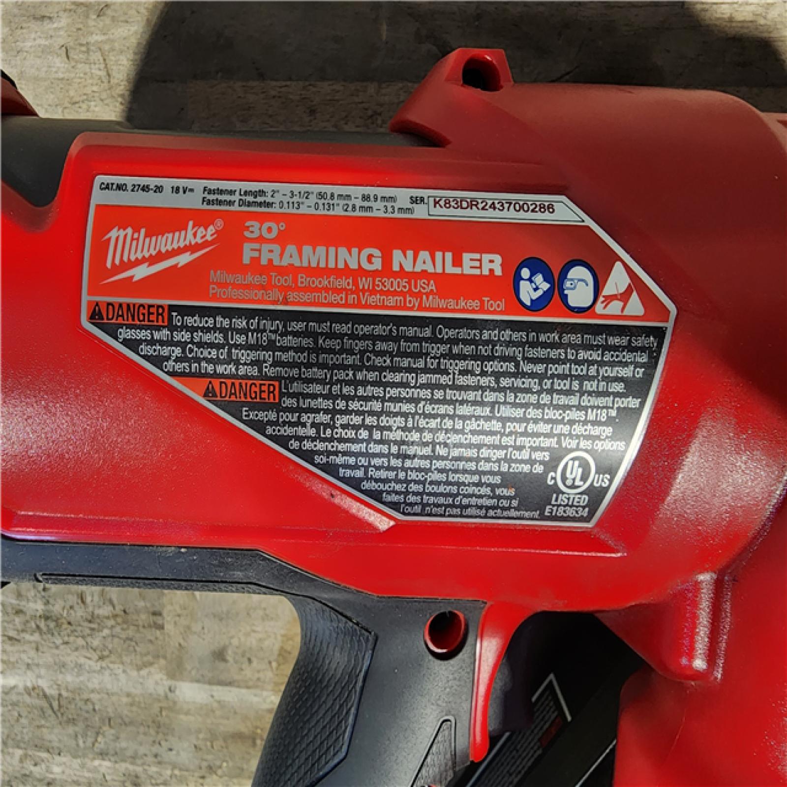 HOUSTON LOCATION - AS-IS M18 FUEL 3-1/2 in. 18-Volt 30-Degree Lithium-Ion Brushless Cordless Framing Nailer (Tool-Only)