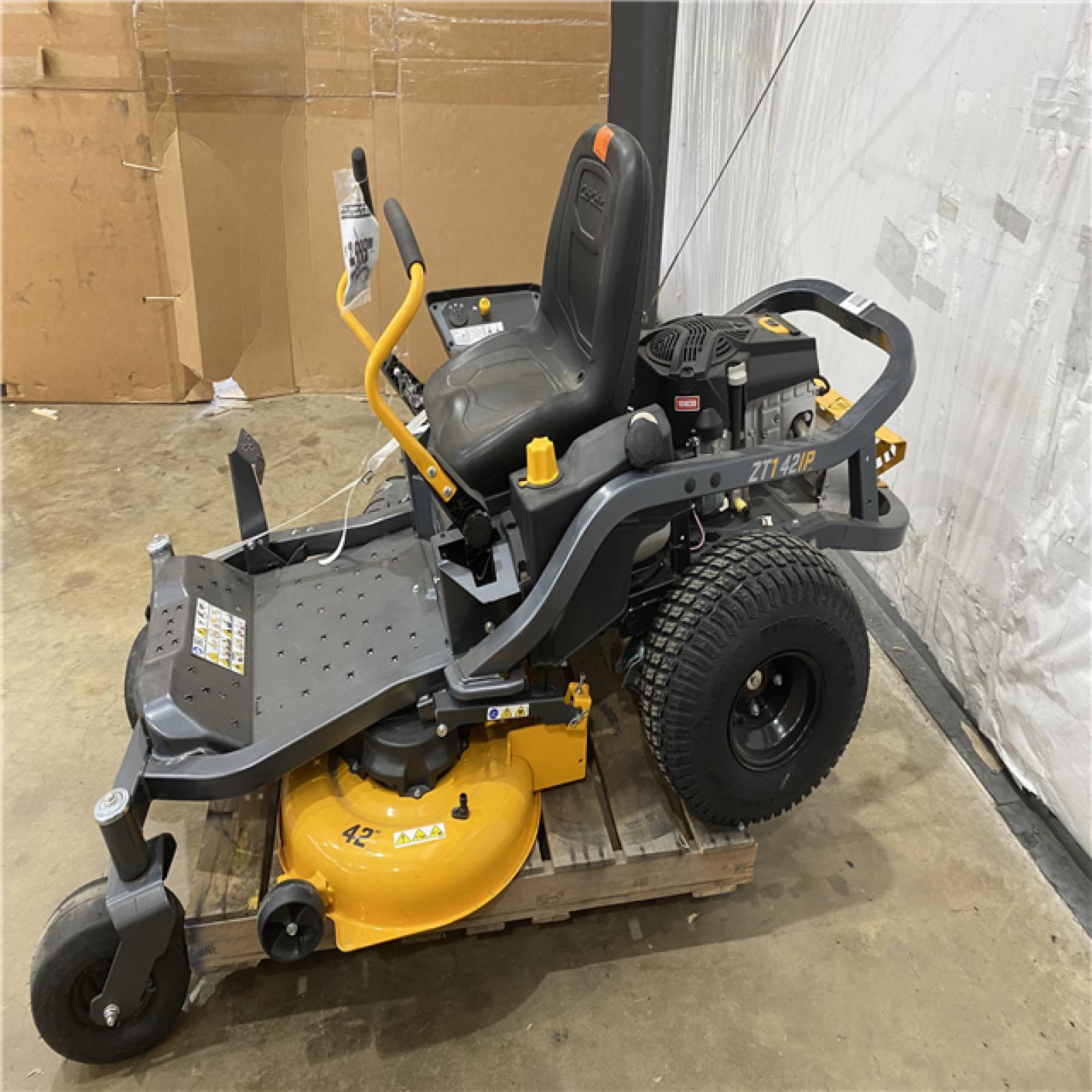 Houston Location - AS-IS Outdoor Power Equipment CUB CADET ZT1 42IP SIT DOWN MOWER