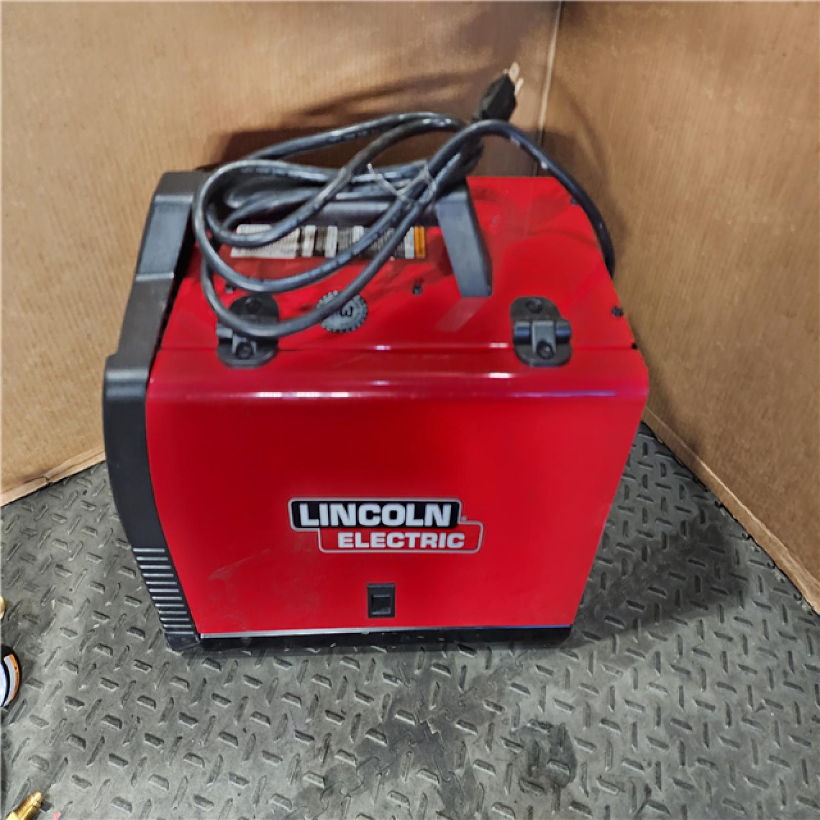 HOUSTON LOCATION - AS-IS Lincoln Electric Single Phase 140 Amp DC 115V Flux-Core & Stick MIG Welder - 90A/19V/20% Duty Cycle, 10.15 Long | Part #K2697-1
