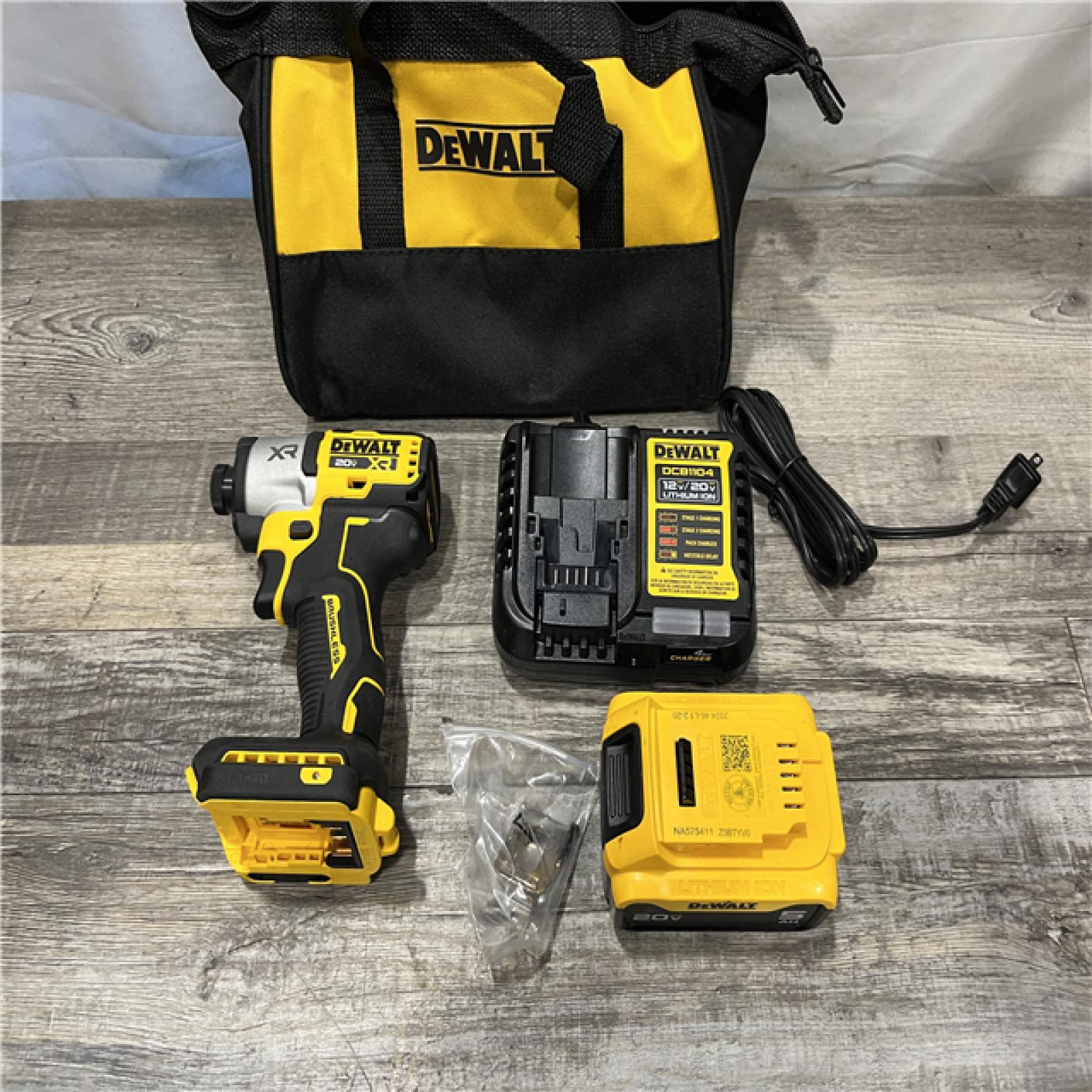 AS-IS DEWALT 20-Volt Maximum XR Lithium-Ion Cordless Brushless 1/4 in. 3-Speed Impact Driver Kit