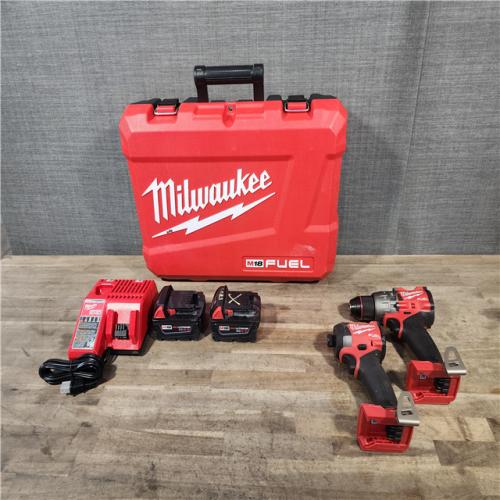 HOUSTON LOCATION - AS-IS MILWAUKEE FUEL 18V Lithium-Ion Brushless Cordless Hammer Drill and Impact Driver Combo Kit