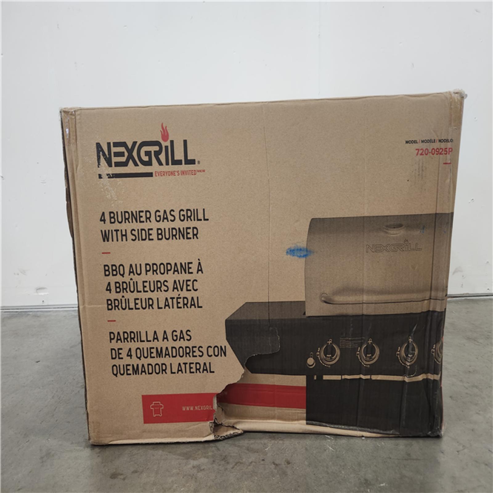 Phoenix Location NEW Nexgrill 4-Burner Propane Gas Grill in Black with Side Burner and Stainless Steel Main Lid
