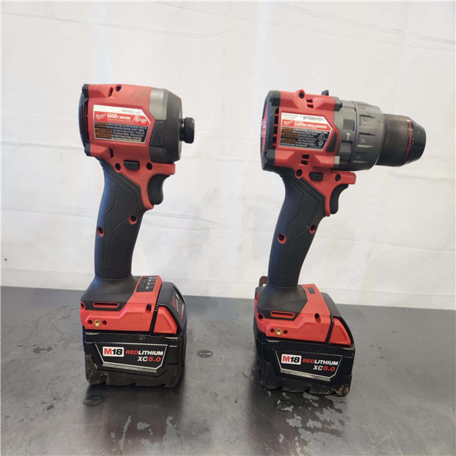 AS-IS- M18 FUEL 18V Lithium-Ion Brushless Cordless Hammer Drill and Impact Driver Combo Kit (2-Tool) with 2 Batteries