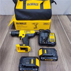 GOOD DEWALT 20V MAX Cordless 1/2 in. Drill/Driver, (2) 20V 1.3Ah Batteries, Charger and Bag