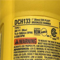 AS-IS DEWALT 20V MAX Cordless Brushless 1 in. SDS Plus D-Handle Concrete and Masonry Rotary Hammer (Tool Only)
