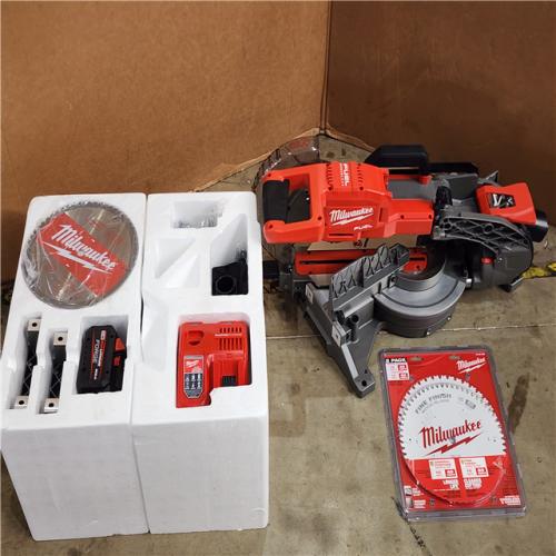 HOUSTON LOCATION - AS-IS (APPEARS LIKE NEW) M18 FUEL 18V 10 in. Lithium-Ion Brushless Cordless Dual Bevel Sliding Compound Miter Saw Kit with One 8.0 Ah Battery