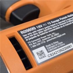 AS-IS RIDGID 18V Cordless 15-Gauge Angled Finish Nailer (Tool Only)