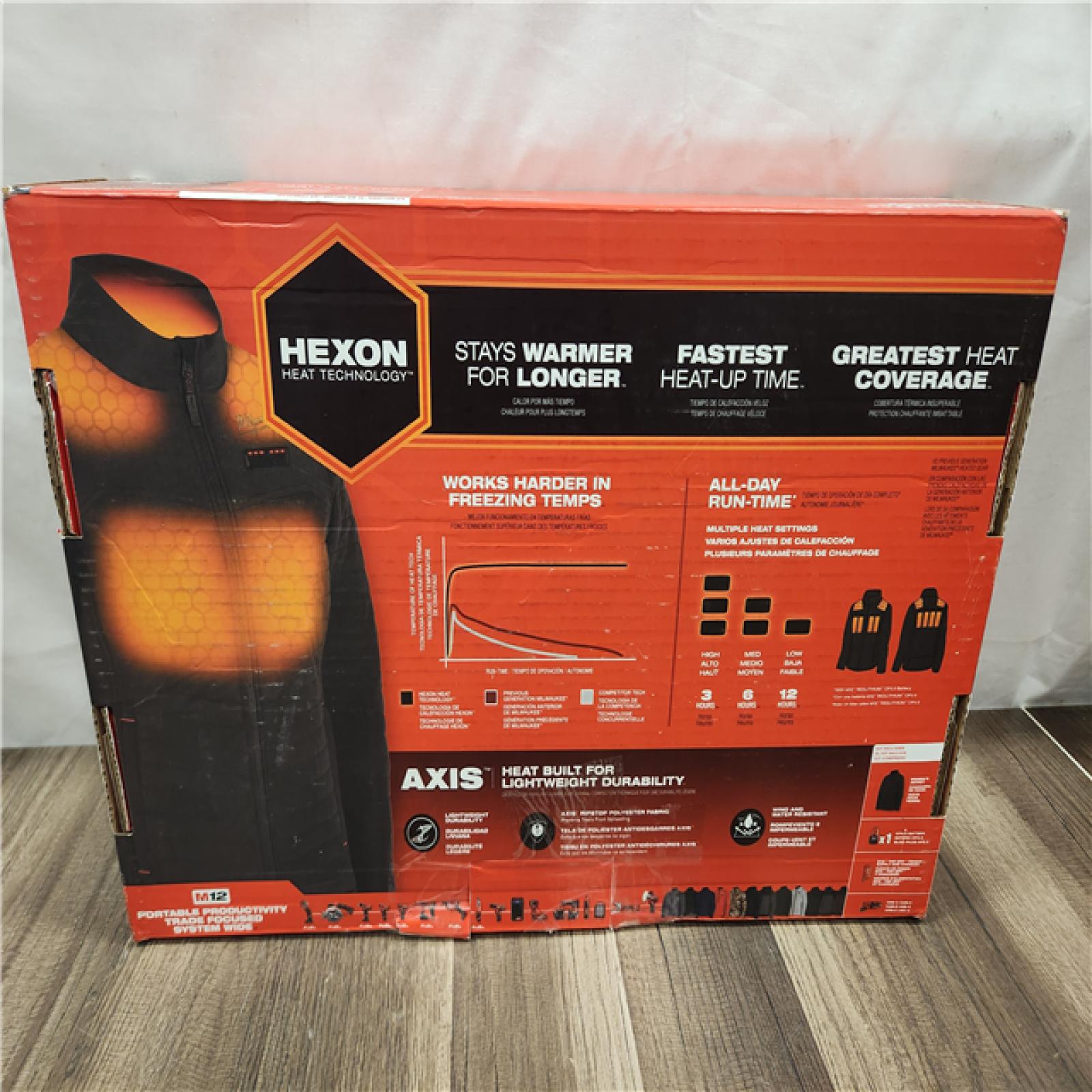 AS-IS- Women's Small M12 12-Volt Lithium-Ion Cordless AXIS Black Heated Quilted Jacket Kit with (1) 3.0 Ah Battery and Charger