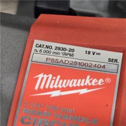 AS-IS MILWAUKEE 7-1/4 REAR HANDLE CIRCULAR SAW (TOOL ONLY)