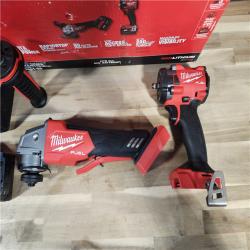 HOUSTON LOCATION - AS-IS M18 FUEL 18V Lithium-Ion Brushless Cordless Grinder & 3/8 in. Impact Wrench Combo Kit (2-Tool) W/ Two 5Ah Batteries