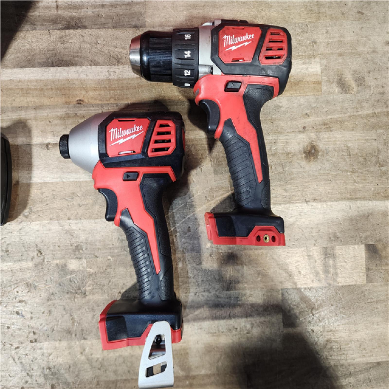 HOUSTON LOCATION - AS-IS Milwaukee 18V Cordless Brushed 2-Tool Drill/Driver and Impact Driver Kit