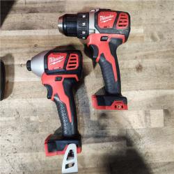 HOUSTON LOCATION - AS-IS Milwaukee 18V Cordless Brushed 2-Tool Drill/Driver and Impact Driver Kit