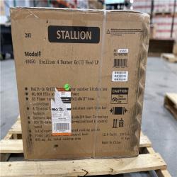 DALLAS LOCATION- NEW! BULL Stallion 4-Burner Cart Propane Grill in Stainless Steel
