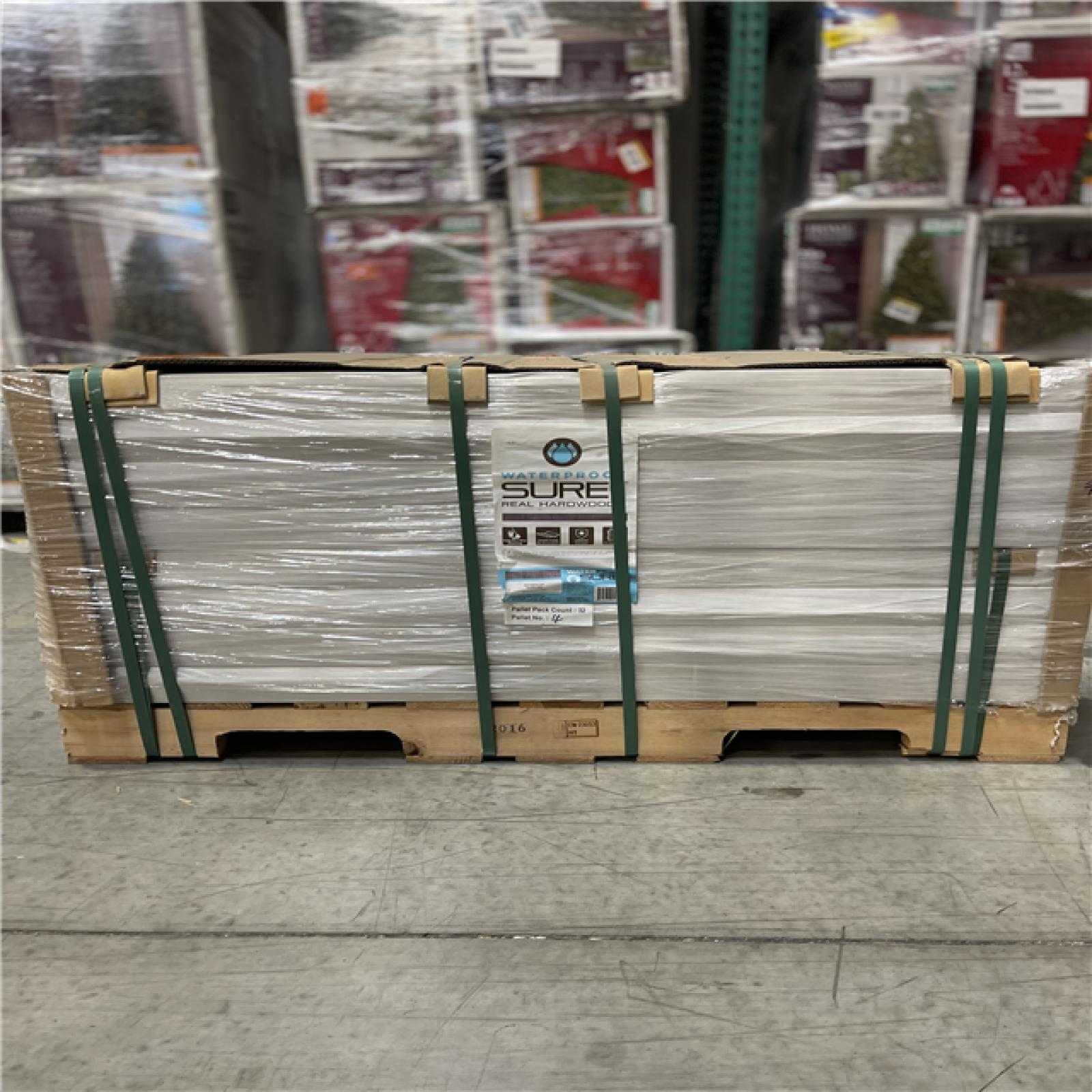 DALLAS LOCATION -  Sure+ Taupe Oak White Oak 1/4 in. T x 6.5 in. W Click Lock Wire Brushed Engineered Hardwood Flooring PALLET-(32 CASES)