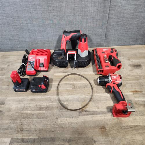 HOUSTON LOCATION - AS-IS MILWAUKEE 3 TOOL COMBO KIT W/ (2) BATTERY & CHARGER