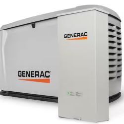 DALLAS LOCATION- AS-IS GENERAC 22KW Air-Cooled Auto Start Natural Gas or Propane Whole House Generator and 200 Amp Transfer Switch w/ Smart Monitoring