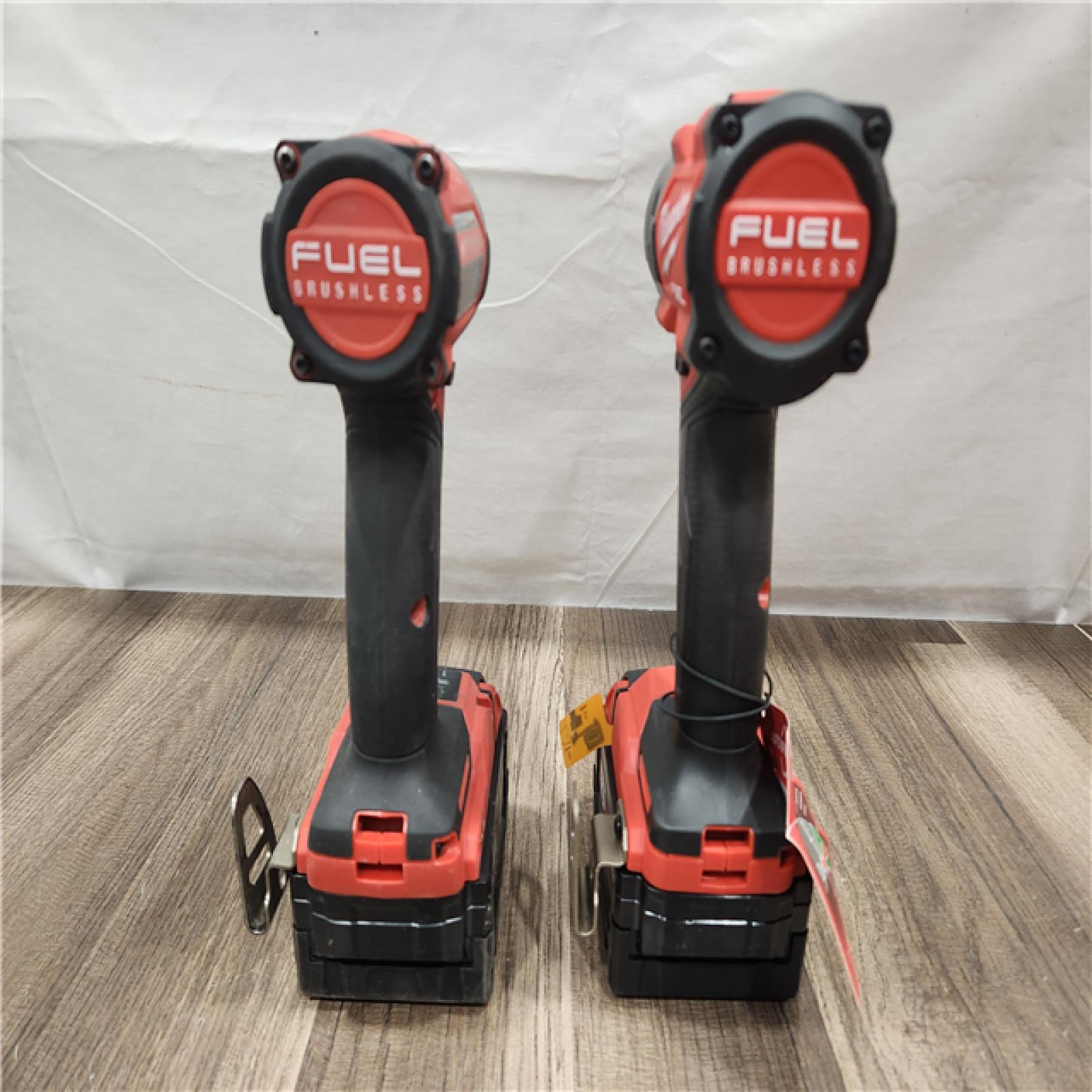 AS-IS- MILWAUKEE FUEL 18V Lithium-Ion Brushless Cordless Hammer Drill and Impact Driver Combo Kit