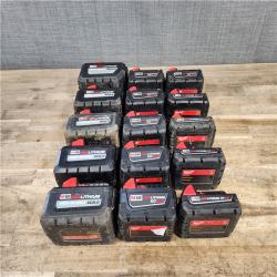 HOUSTON LOCATION - AS-IS MILWAUKEE BATTERY PACK QTY - 15