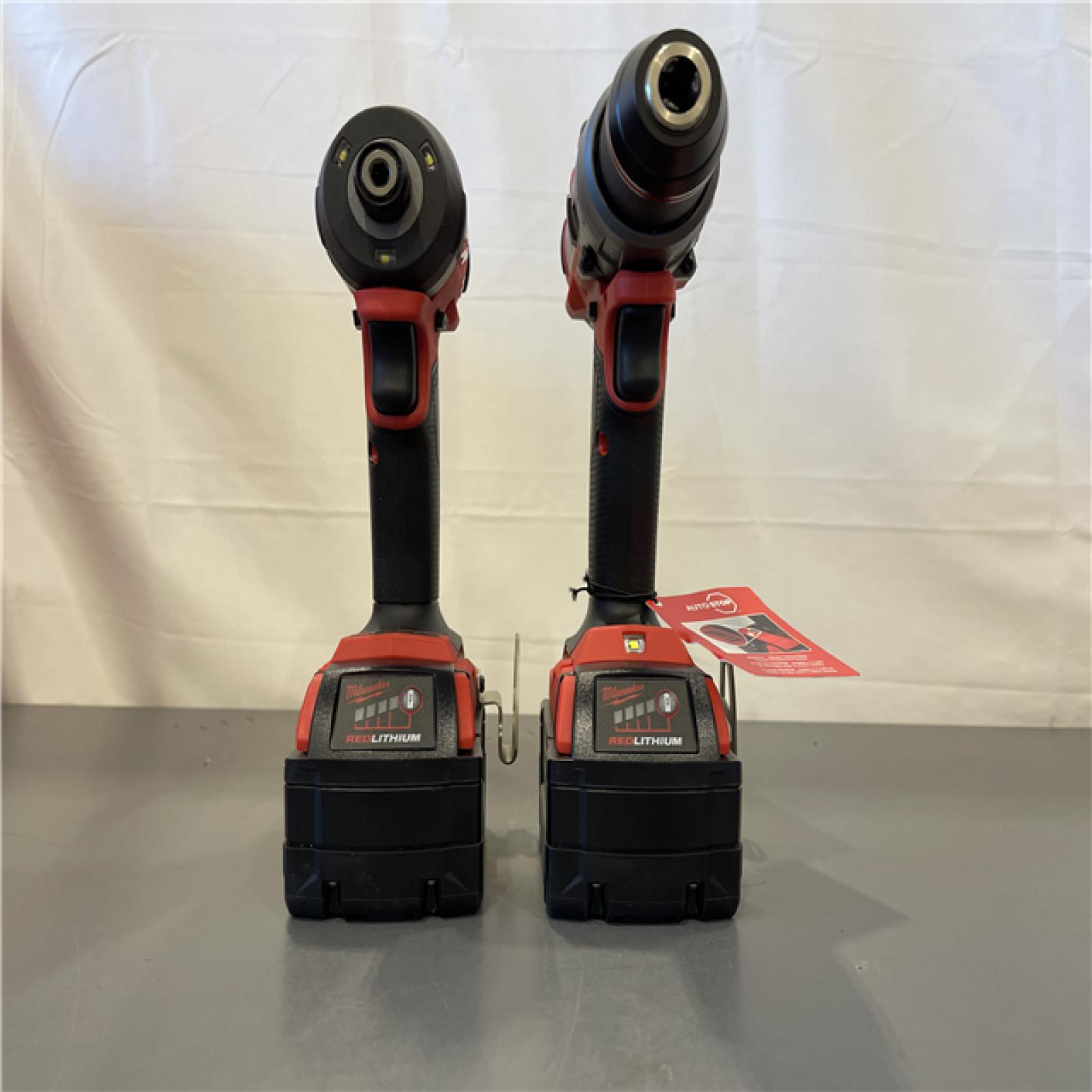 AS-IS - MILWAUKEE FUEL 18V Lithium-Ion Brushless Cordless Hammer Drill and Impact Driver Combo Kit
