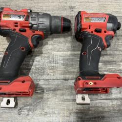 AS-IS Milwaukee FUEL 18V Lithium-Ion Brushless Cordless Hammer Drill and Impact Driver Combo Kit