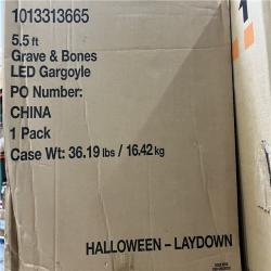 DALLAS LOCATION- AS-IS Home Accents Holiday 5.5 ft. Grave & Bones LED Gargoyle H13