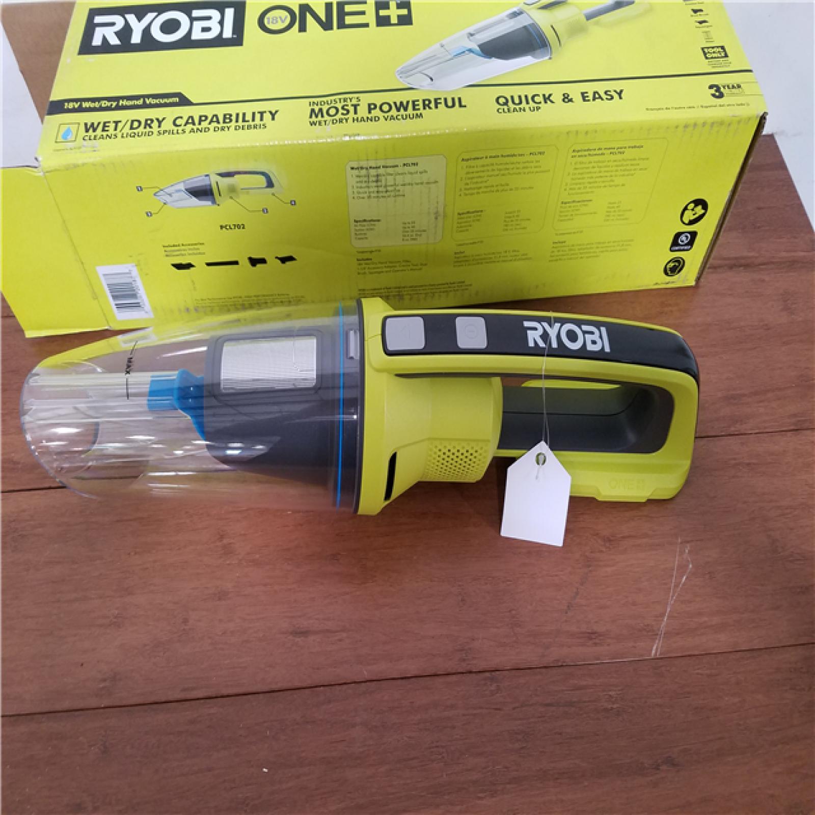 California NEW Ryobi One+ 18V Wet/Dry Hand Vacuum (Tool Only)