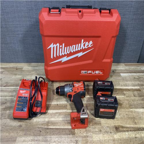 Houston Location AS-IS Milwaukee FUEL 18V Lithium-Ion Brushless Cordless 1/2 in. Hammer Drill Driver Kit
