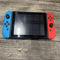 AS-IS Nintendo Switch with Neon Blue and Neon Red Joy-Con