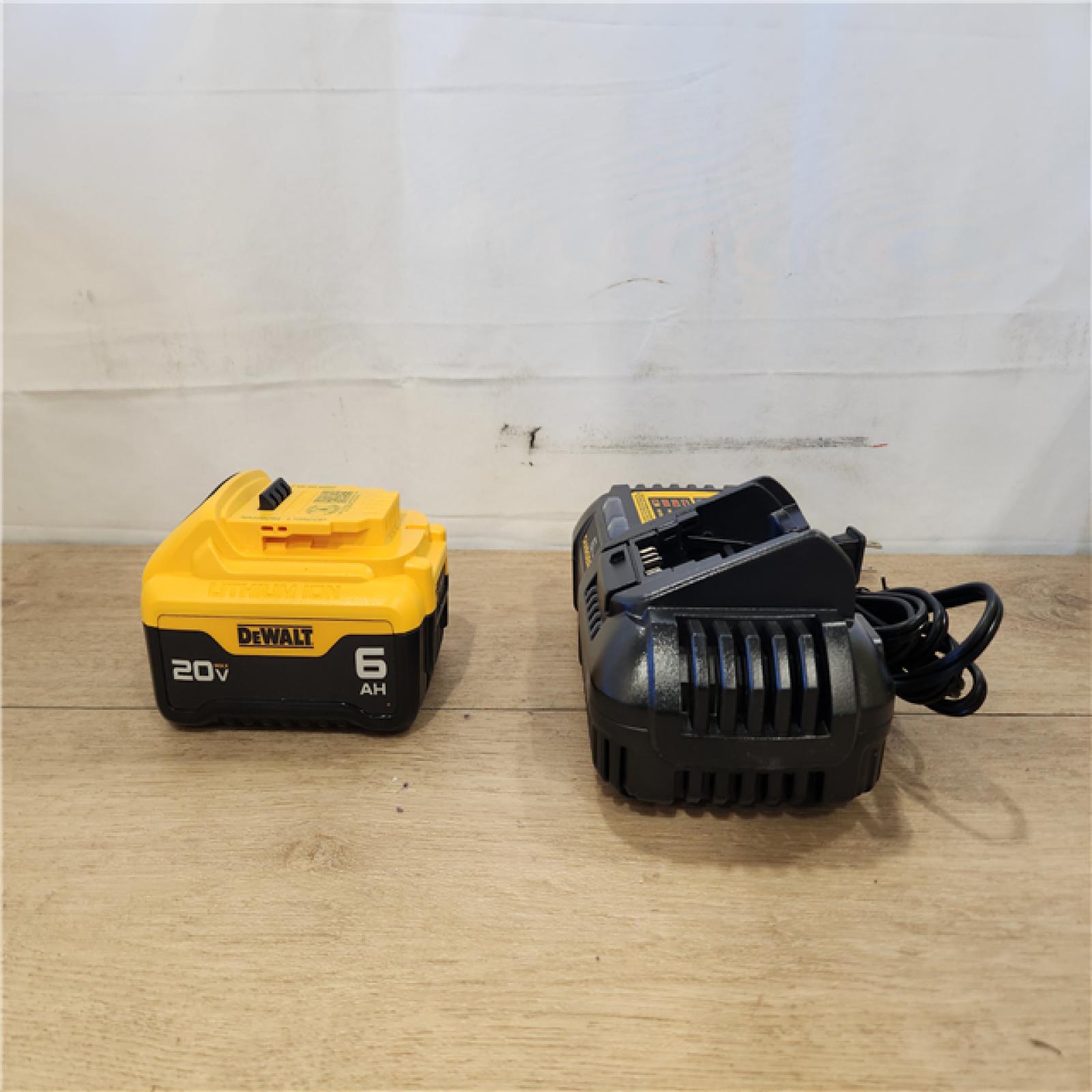 AS-IS- DEWALT 20V MAX Lithium-Ion 6.0 Ah Battery and Charger