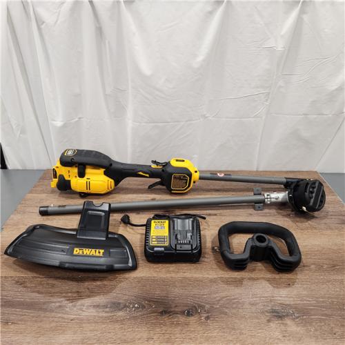 AS-IS - DEWALT FLEXVOLT 60V MAX 17 in. Cordless Battery Powered Attachment Capable Trimmer Kit with (1) FLEXVOLT 3Ah Battery & Charger