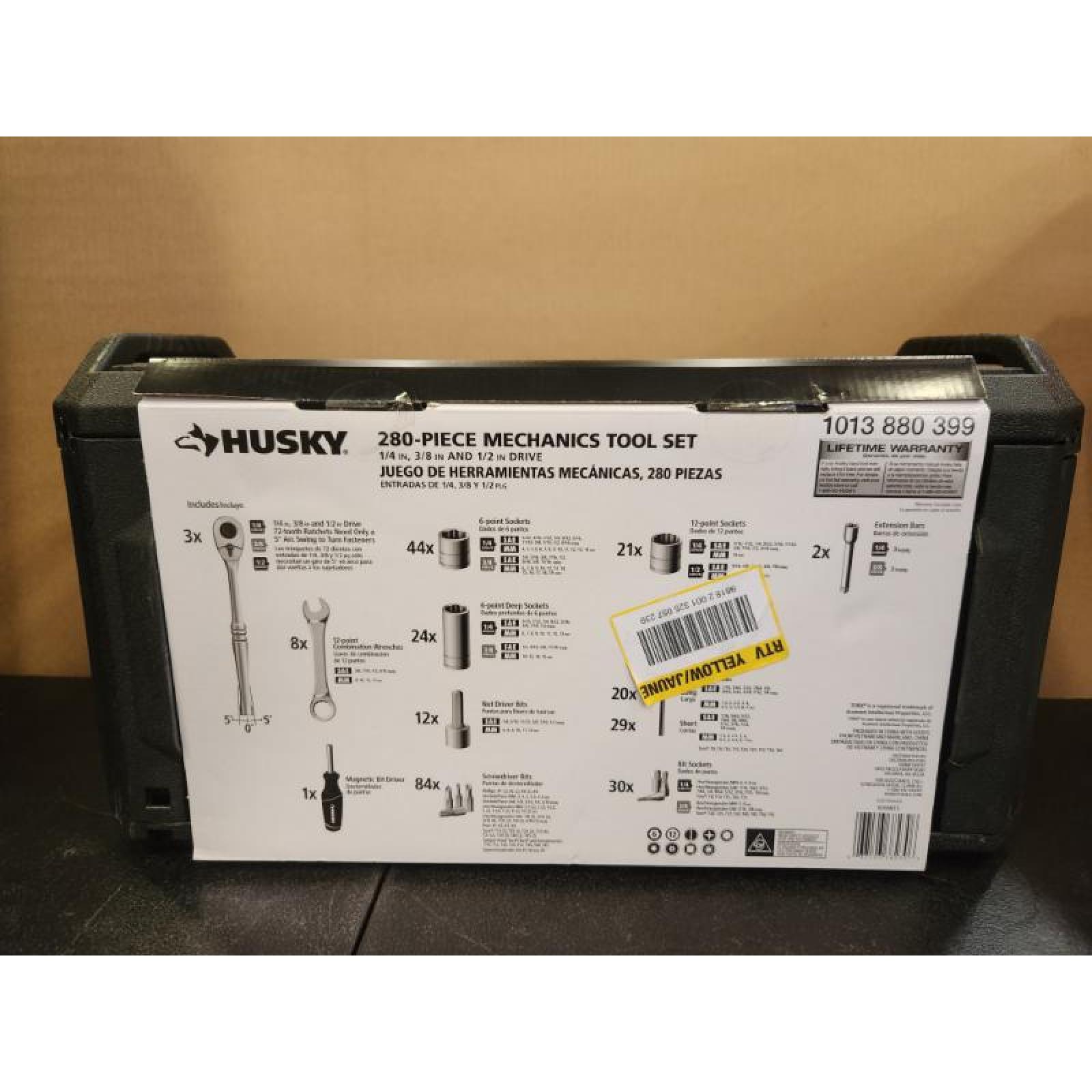 Phoenix NEW Husky 280-Piece SAE/Metric Mechanics Tool Set with Tool Box